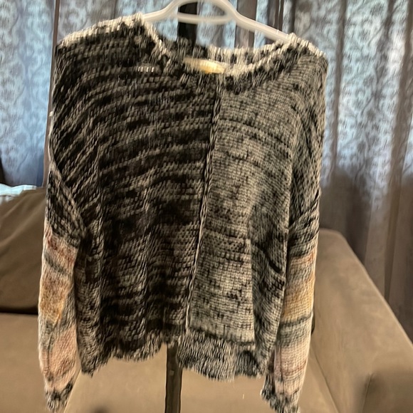 Saltwater Luxe black, brown, blue, pink stripped sweater - Picture 1 of 3